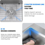 POPFLY 28 x 20 Inch Kitchen Sink, 28 Inch Stainless Steel Top Mount Drop in - Image 6