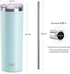 koodee 20 oz Stainless Steel Skinny Tumbler Double Wall Insulated Slim Water - Image 5