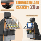 Car Backseat Organizer with Tablet Holder, 11 Storage Pockets with Foldable - Image 3