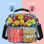 FlowFly Double Layer Cooler Insulated Lunch Bag Adult Lunch Box Large Tote Bag - Image 2