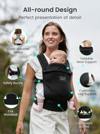 GROWNSY Baby Carrier Newborns to Toddlers, Ergonomic Baby Toddler Carrier - Image 4