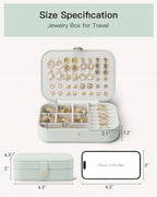 Vlando Travel Jewelry Case for Women Girls Mothers, PU Leather Portable Small - Image 5
