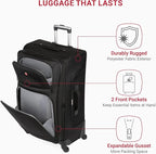 SwissGear Sion Softside Expandable Luggage, 3-Piece Set - Image 4
