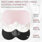 Silk Sleep Mask Eye Cover, 100% Mulberry Silk Women Men Eye Mask - Image 2