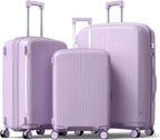 Nazhura Luggage Set, 3-Piece Hardside Suitcase Set, 20-inch Carry On, 28-inch by NazhuraGoodCompanionAtHome