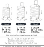 Coolife Luggage Suitcase Carry-on Hardside Travel Luggage TSA Lock Spinner - Image 7