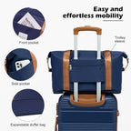 LONG VACATION 3 Piece Carry On Luggage 20 Inch Suitcase - Image 5