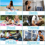 Lightweight Thin Microfiber Beach Towel Sand Free Quick Dry Absorbent Compact - Image 6