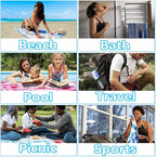 2 Pack Microfiber Thin Lightweight Beach Towel Sand Free Quick Dry Absorbent - Image 7