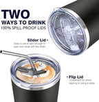 30 oz Travel Coffee Tumbler Cup, Double Wall Stainless Steel Reusable Spill - Image 3