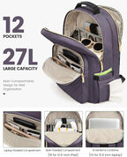 LOVEVOOK Laptop Backpack Purse for Women, Large Capacity Travel Business - Image 2