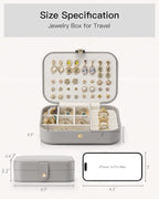 Vlando Travel Jewelry Case, PU Leather Travel Jewelry Box - Image 9