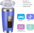 VEGOND 20oz Tumbler with Lid and Straw Stainless Steel Tumbler Cup Vacuum - Image 2