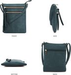 DELUXITY | Crossbody Purse Bag | Functional Multi Pocket Double Zipper Purse | - Image 2