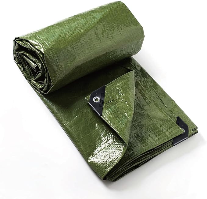 GUARD SHIELD Tarp Green 9x12 Feet Multi Purpose Waterproof Poly Tarp Cover 5mil by GUARDSHIELD