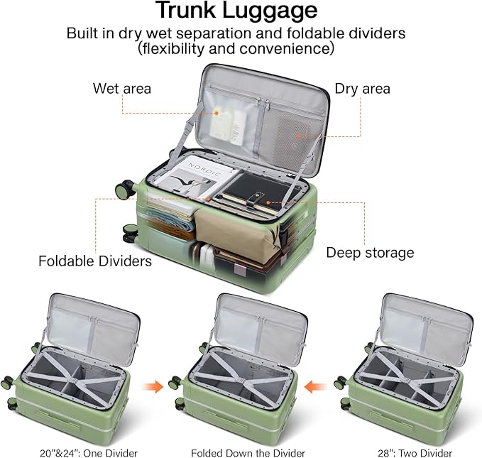 Hanke 20 Inch Carry On Luggage - Image 4