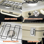 ONLYFIRE OUTDOOR LIVING Portable Camping stove 2-Burner, Propane Gas Stove - Image 6