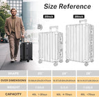 Krute Luggage 28 Inch Aluminum Frame Luggages TSA Lock No Zipper Checked - Image 6