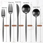 Silverware Set for 8, IBIILII JEFF 40 Pieces Stainless Steel Flatware Set，Matte - Image 2