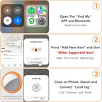 2025 New Air Tracker Tags-1 Pack, Replaceable Battery, Key Finder and Item - Image 9