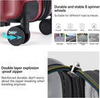 Hanke Expandable Hardshell Luggage Sets 3 piece Carry On Luggage - Image 5