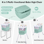 4 in 1 Portable Baby Highchair Convertible Highchair - Image 2