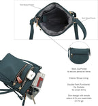 DELUXITY | Crossbody Purse Bag | Functional Multi Pocket Double Zipper Purse | - Image 4
