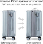 Hanke 24 Inch Expandable Checked Luggage Lightweight PC Hard Shell Luggage - Image 3