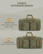 Gonex Canvas Duffle Bag for Travel, Expandable Water Resistant 50L Carry on - Image 6