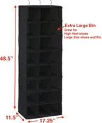 SIMPLE HOUSEWARE Hanging Closet Organizers 24 Section Shoe Shelves - Image 3
