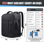 Travel Backpack, Expandable 40-50L Carry On Backpack, Extra Large Anti-Theft - Image 6
