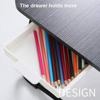 Home Office Lap Desk with Storage Drawer, Cup and Phone Holder, Laptop Bed Tray - Image 7