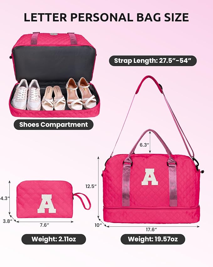 Women Gift, Teen Gifts for Girls-Initial Travel Bag - Image 3
