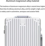Metal All Aluminum Carry-on Luggage TSA Customs Lock Zipperless Silent Rotary - Image 2