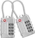 Puroma 2 Pack TSA Approved Luggage Lock, 4 Digit Combination Travel Locks by Puroma
