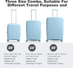 Nazhura Luggage Set, 3-Piece Hardside Suitcase Set, 20-inch Carry On, 28-inch - Image 3