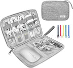 Electronics Organizer Travel Case, Electronic Accessories Storage Bag, Portable by Lcsmaokin