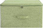 ANMINY Storage Bins with Zipper Lids 36 Qt Lidded Fabric Storage Boxes Baskets - Image 2