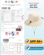 Water-Resistant Sun UPF 50+ Bucket Hat Protection Packable Brimmed Boonie - Image 3