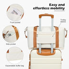 LONG VACATION 3 Piece Carry On Luggage 20 Inch Suitcase - Image 6