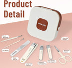 Nail Clippers Set 7 Pieces Stainless Steel Professional Grooming Kits, - Image 2