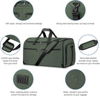 Bukere Garment Bags for Travel, Large Convertible Garment Duffel Bag for Men - Image 5