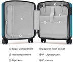Hanke 16 Inch Underseat Carry On Luggage, Airline-Approved Hard Shell Small - Image 6