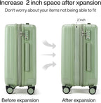 Hanke Expandable Hard Shell Luggage Sets 2 piece Carry on Luggage - Image 3