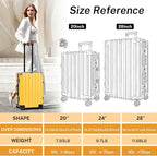 Krute Carry On Luggage 20 inch Aluminum Frame Suitcase - Image 3