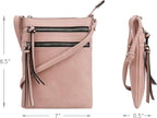 DELUXITY | Crossbody Purse Bag | Functional Multi Pocket Double Zipper Purse | - Image 8
