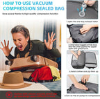 Vacuum Travel Backpack with Pump, 50L Expandable Compression Backpack With - Image 3