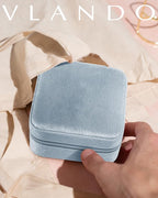 Vlando Velvet Travel Jewelry Case, Jewelry Travel Box - Image 6