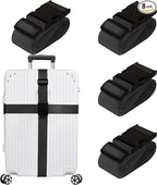 Luggage Straps for Suitcases TSA Approved Travel Belt 8 Pack by Chelmon by Chelmon