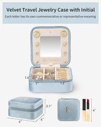 Vlando Travel Jewelry Box for Girls Women, Initial Jewelry Organizer Box Travel - Image 5